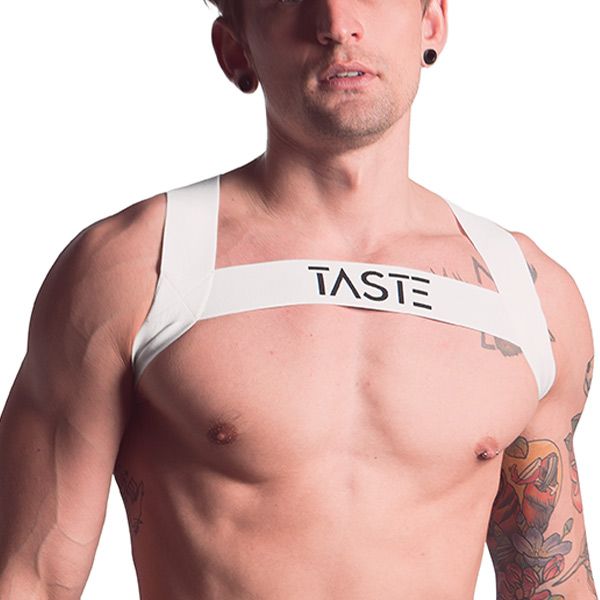 TASTE Signature Elasticated Chest Harness | White