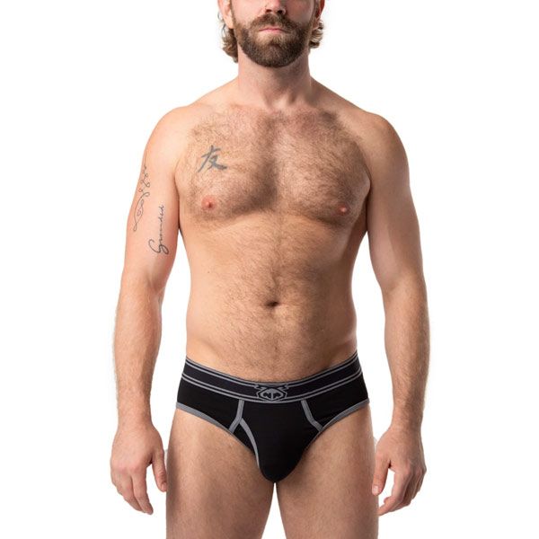 Nasty Pig CORE Y-FRONT Brief | Black/Grey