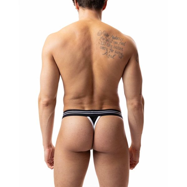 Nasty Pig VARSITY Thong | Black/White