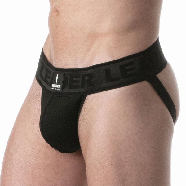 Leader Sports Mesh Jockstrap | Black