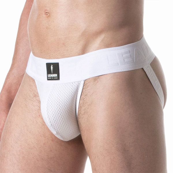 Leader Sports Mesh Jockstrap | White