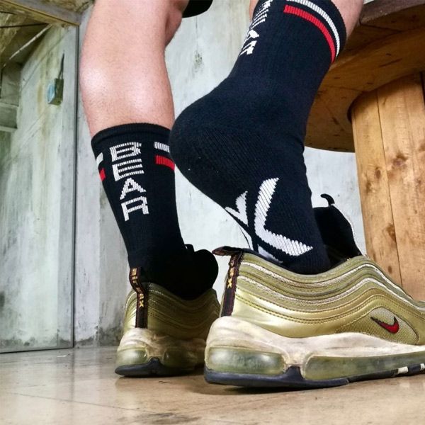 Boxer Barcelona Skater Socks Black/Red/White - BEAR