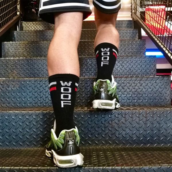 Boxer Barcelona Skater Socks Black/Red/White - WOOF