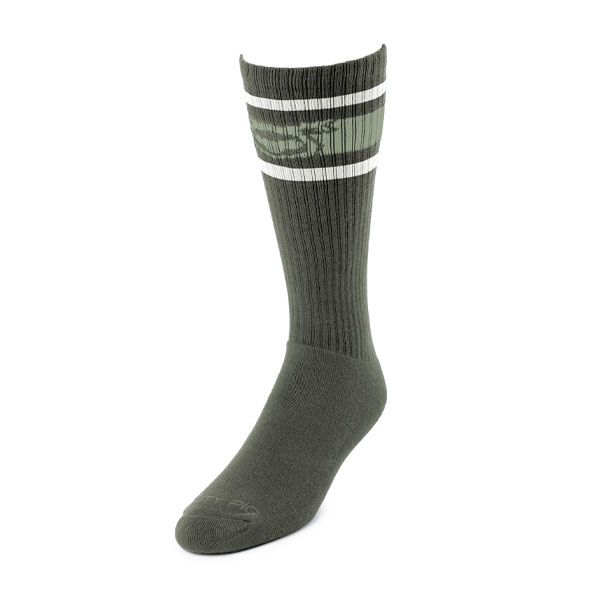 Nasty Pig Hook'd Up Sport Sock 3.0 | Army Green/Hedge Green/White