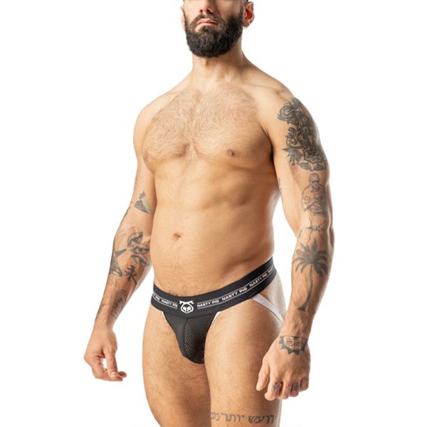 Nasty Pig CORE Mesh Jock Strap | Black/White