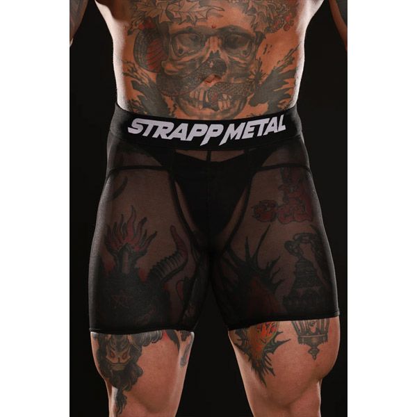 Strapp Metal Allstar Performance Shorts Sheer | Black & White