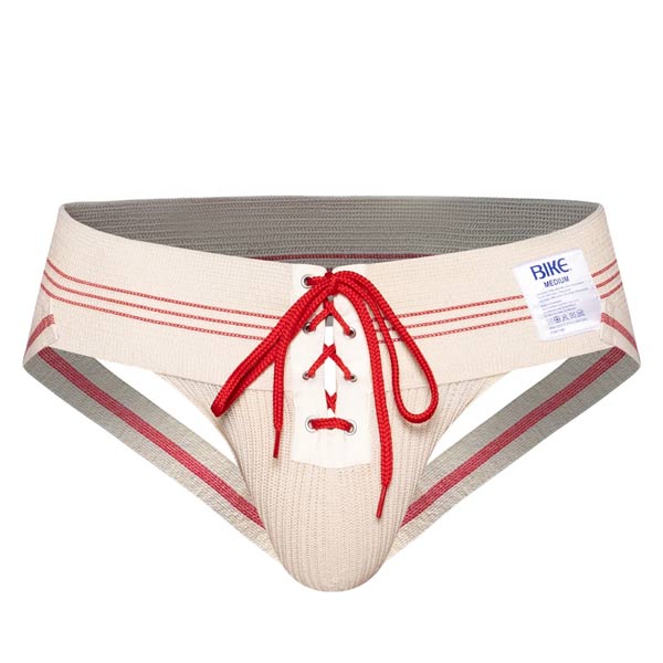BIKE® 1980's Vintage Lace-up Jockstrap | Vintage Cream Cream