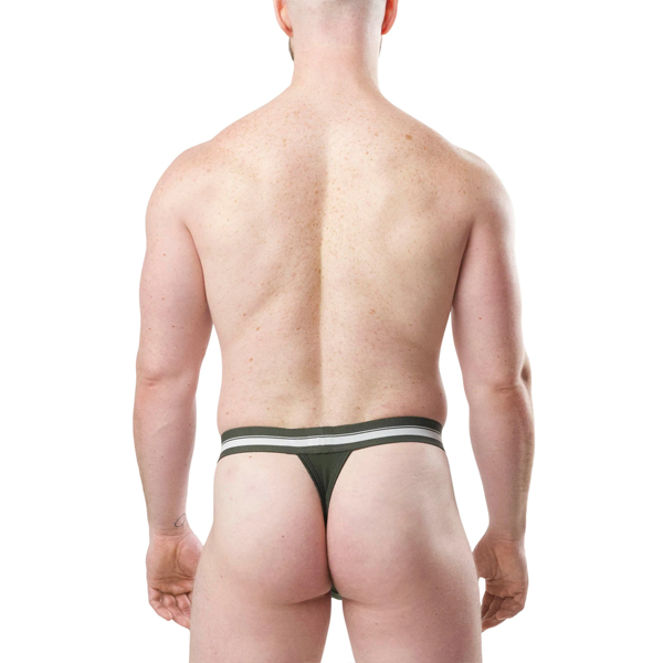 Nasty Pig Goalkeeper Thong | Army Green/White