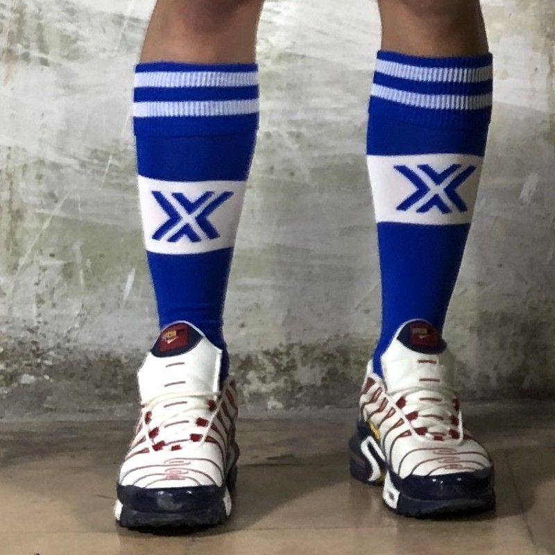 Boxer Barcelona Deluxe Boxer Football Sock | Royal/White