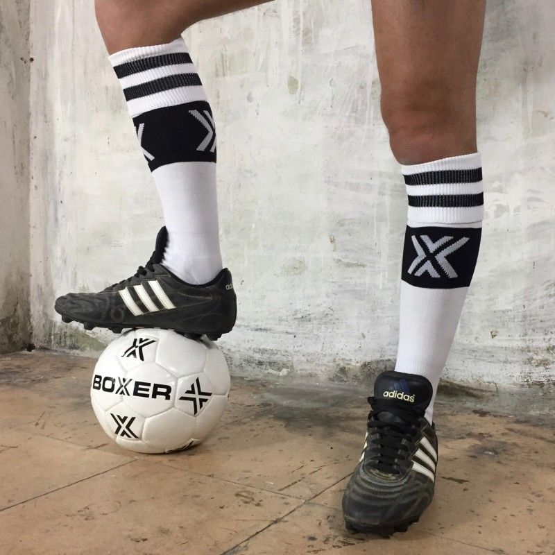 Boxer Barcelona Deluxe Boxer Football Sock | White/Black