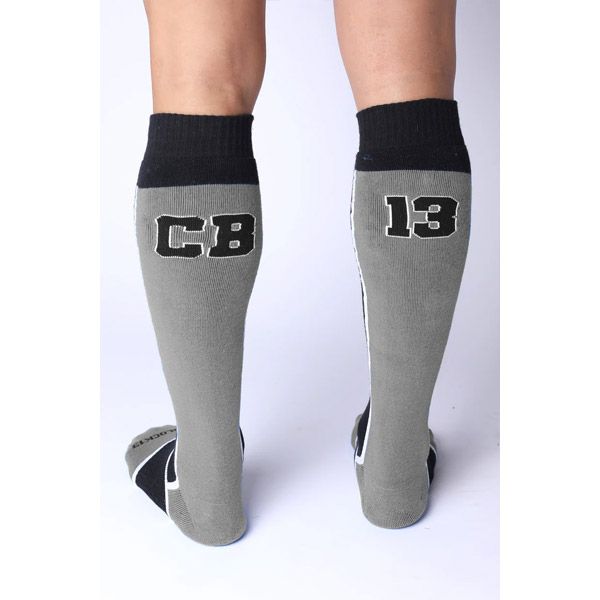 Cell Block 13 Take Down Knee High Socks | Grey