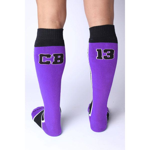 Cell Block 13 Take Down Knee High Socks | Purple